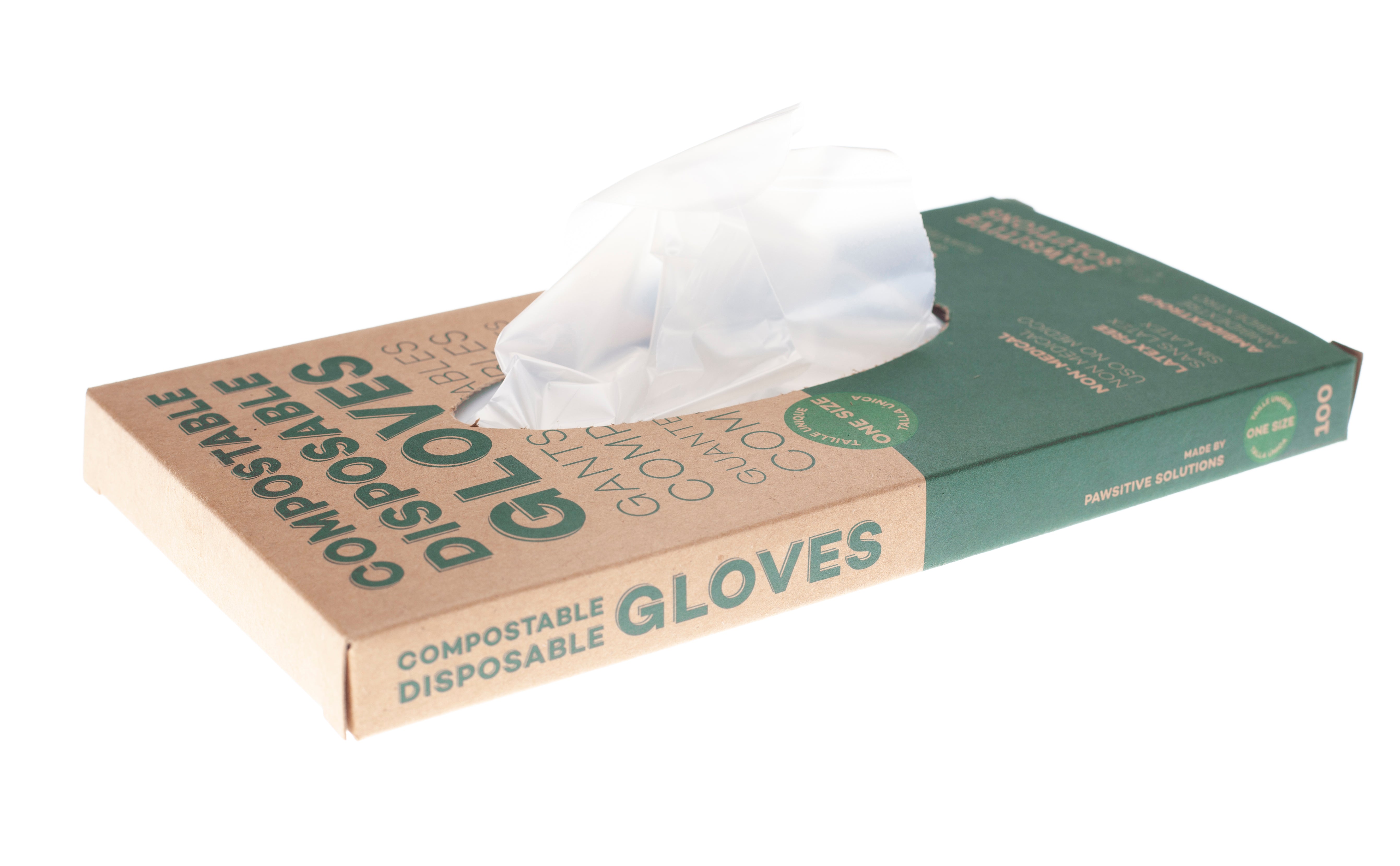 Compostable top disposable gloves